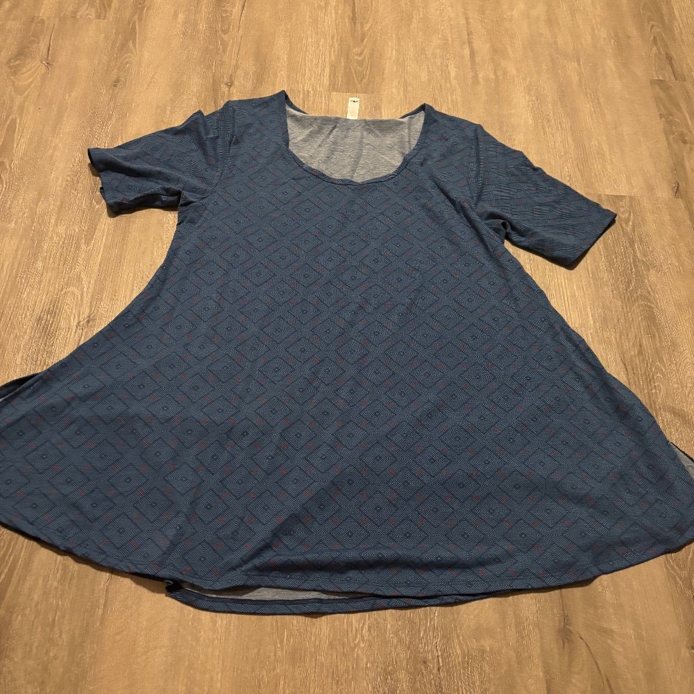 Lula Roe blue Carly Dress